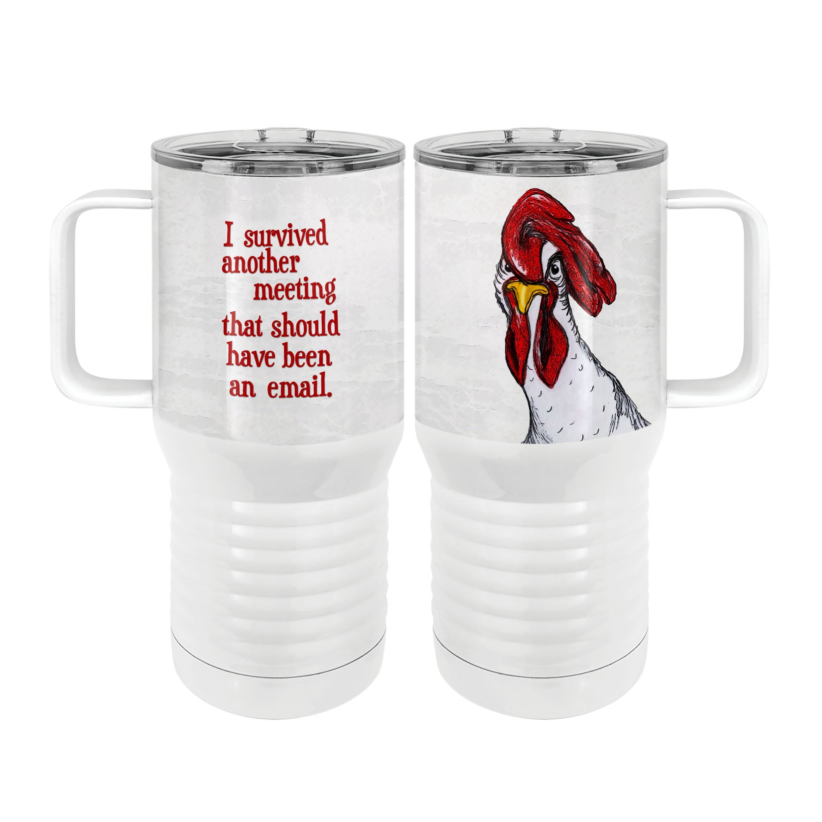 Chicken Meeting 20oz Tall Insulated Stainless Steel Tumbler with Slider Lid