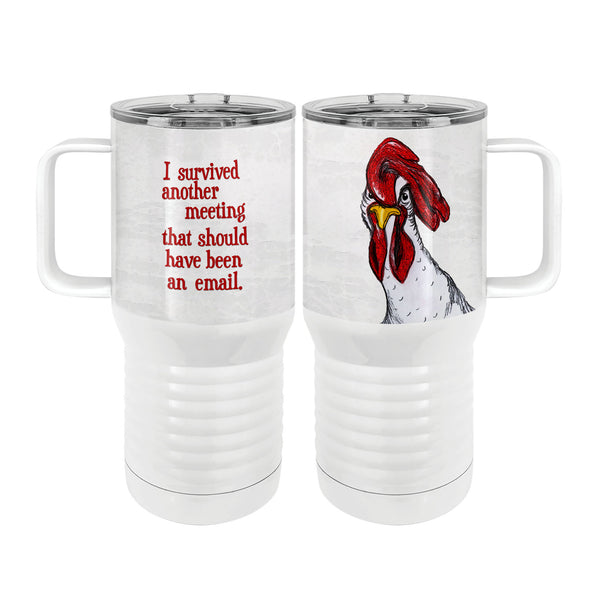 Chicken Meeting 20oz Tall Insulated Stainless Steel Tumbler with Slider Lid