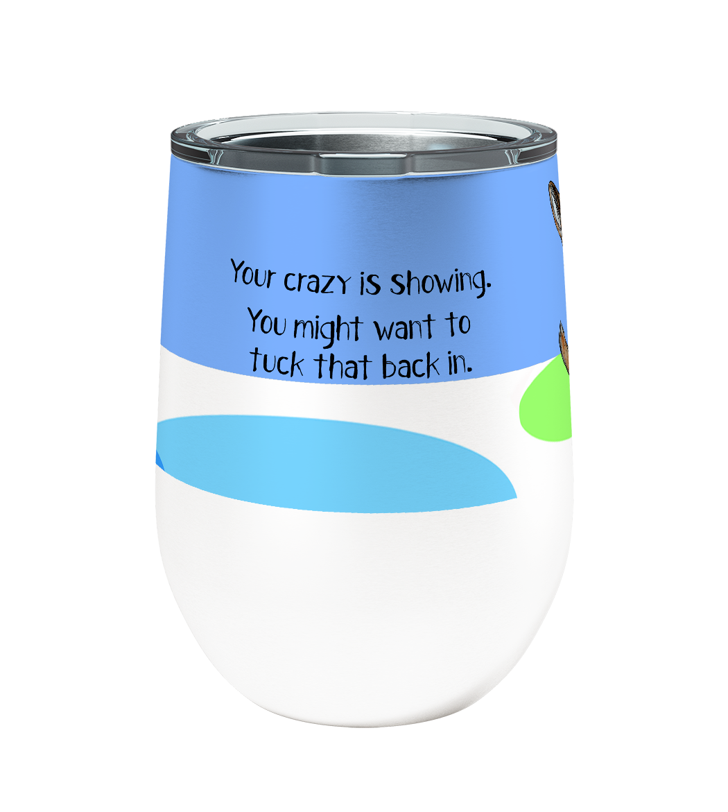 Crazy Chihuahua 12oz Stemless Insulated Stainless Steel Tumbler