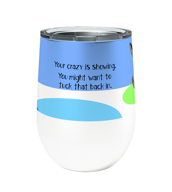 Crazy Chihuahua 12oz Stemless Insulated Stainless Steel Tumbler