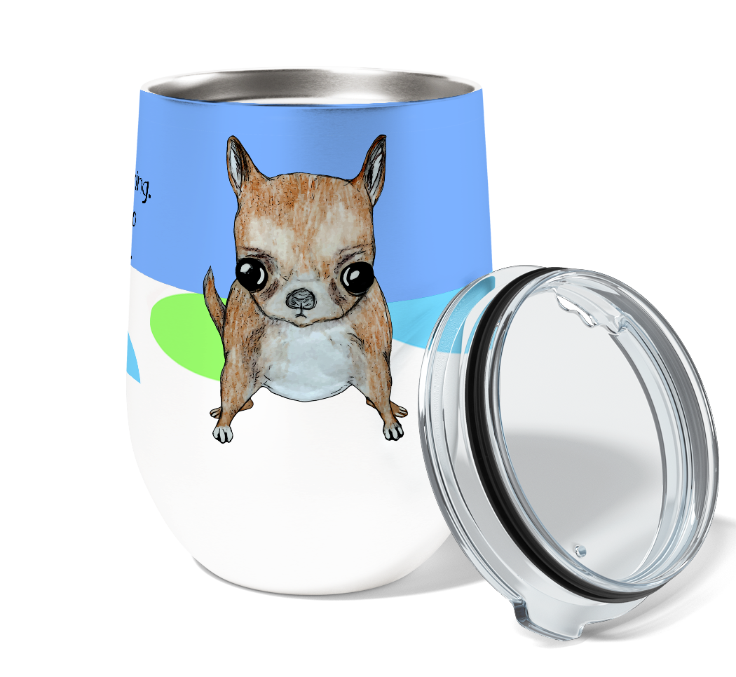 Crazy Chihuahua 12oz Stemless Insulated Stainless Steel Tumbler
