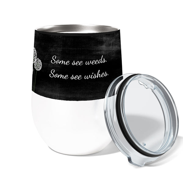 Dandelion Wish 12oz Stemless Insulated Stainless Steel Tumbler