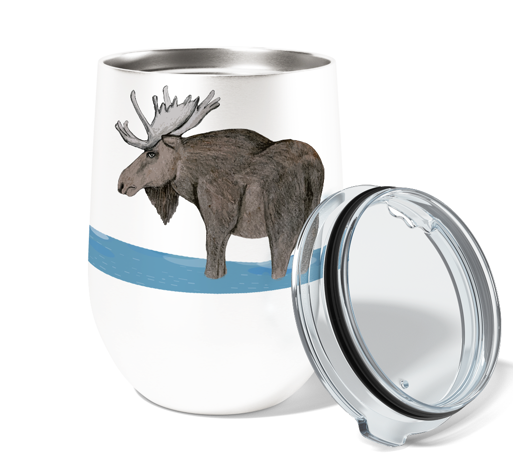 Disturbed Moose 12oz Stemless Insulated Stainless Steel Tumbler