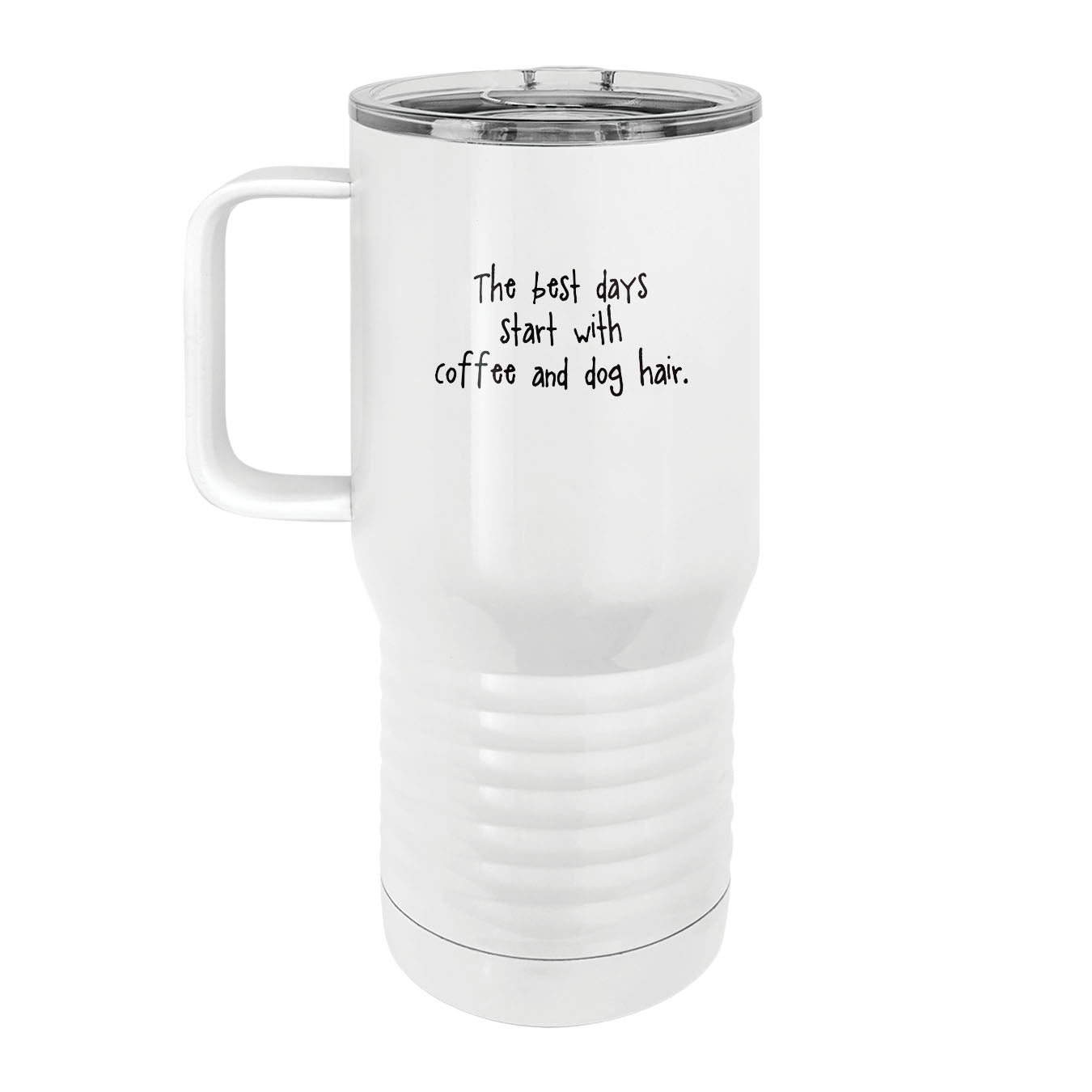 Border Collie Dog Hair and Coffee 20oz Tall Insulated Stainless Steel Tumbler with Slider Lid