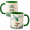 Dragonfly Mushroom Mug by Pithitude
