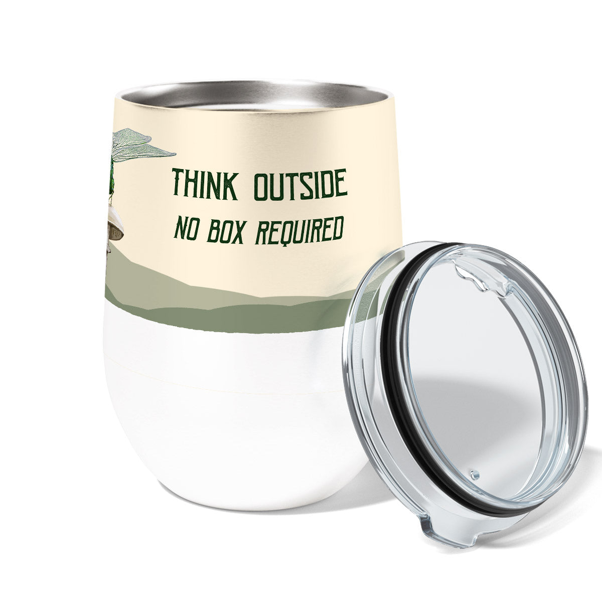 Dragonfly Mushroom 12oz Insulated Stainless Steel Tumbler with Clear Lid