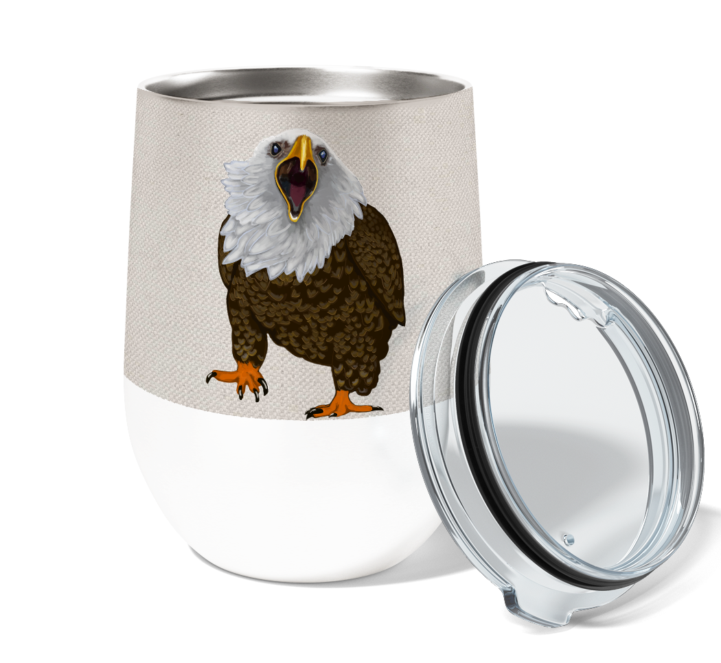 Eagle More Wine 12oz Stemless Insulated Stainless Steel Tumbler