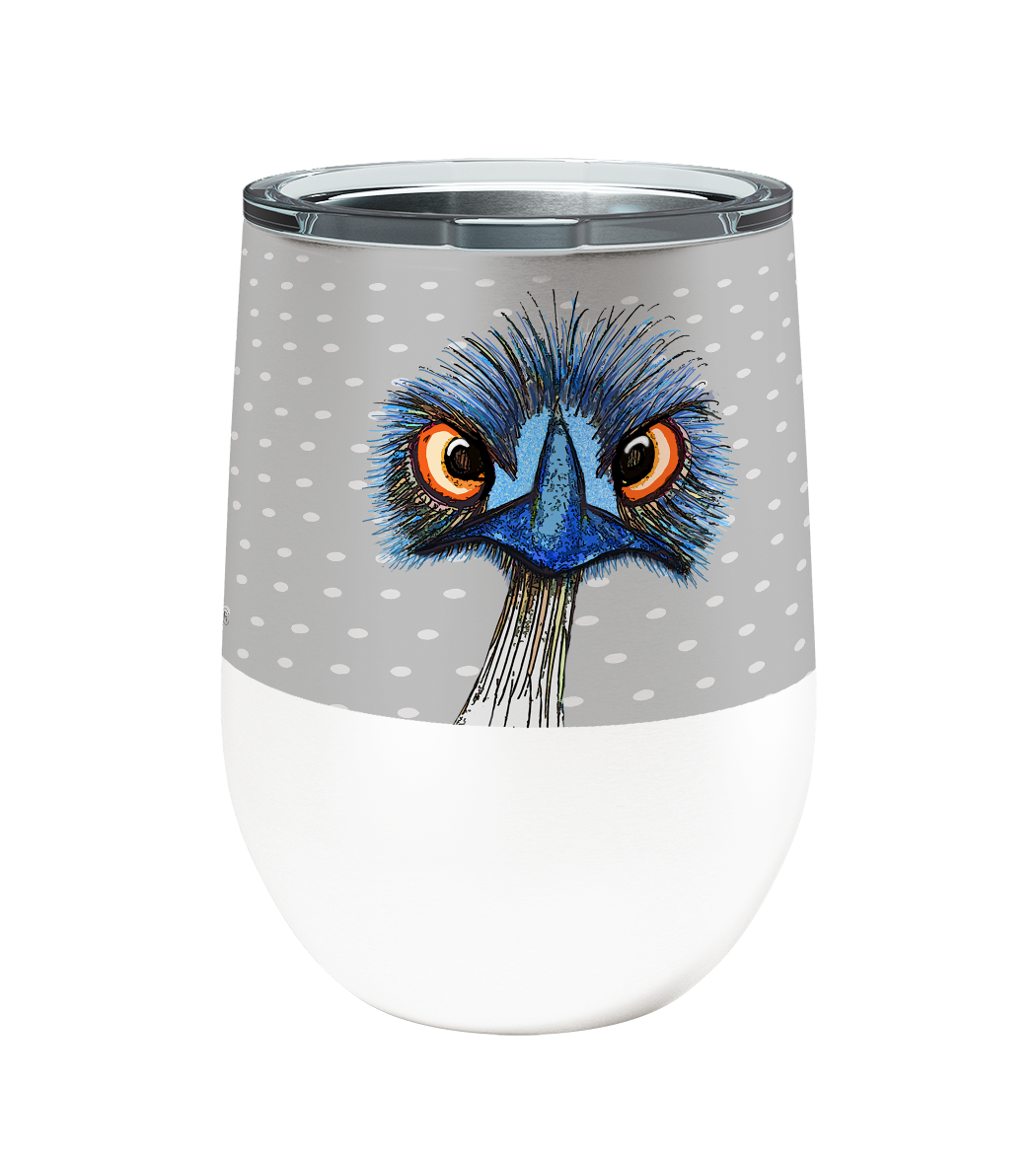 Pithitude Emu 12oz Stemless Insulated Stainless Steel Tumbler