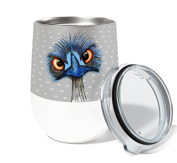 Pithitude Emu 12oz Stemless Insulated Stainless Steel Tumbler