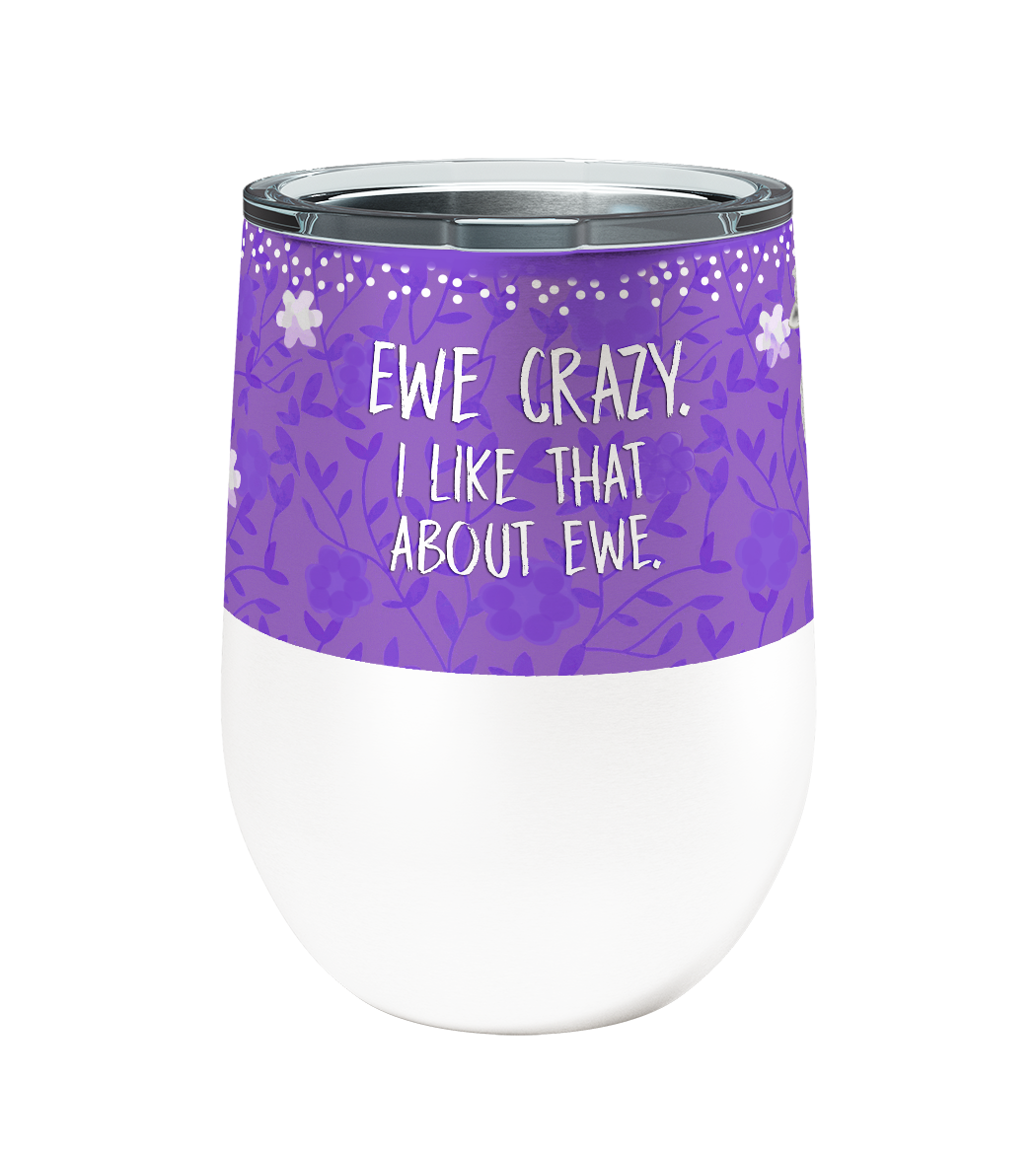 Ewe Crazy 12oz Stemless Insulated Stainless Steel Tumbler