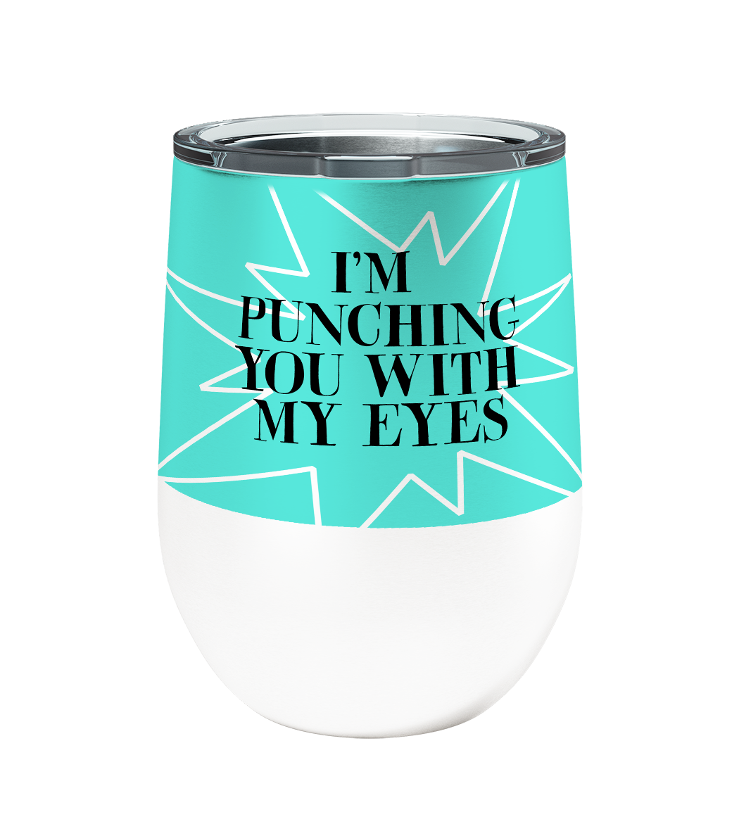 Eye Punch Chihuahua 12oz Stemless Insulated Stainless Steel Tumbler