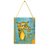 Eye Punch Cat 4x5" Mini-Sign