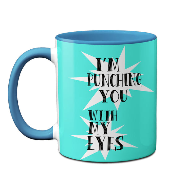 Eye Punch Dog Chihuahua Blue Mug Cup
