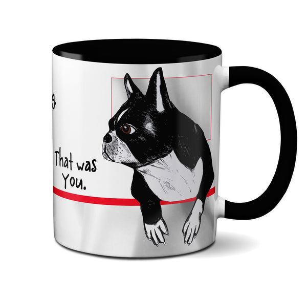 Farting Boston Terriers Black Mug