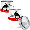 Farting Boston Terriers 12oz Stemless Insulated Stainless Steel Tumbler