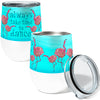Pink Flamingos Dance 12oz Stemless Insulated Stainless Steel Tumbler
