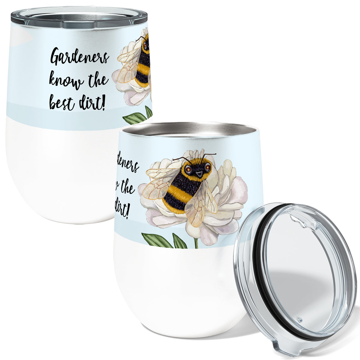 Gardener Bee 12oz Stemless Insulated Stainless Steel Tumbler