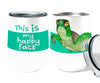 Happy Face Turtle 12oz Stemless Insulated Stainless Steel Tumbler
