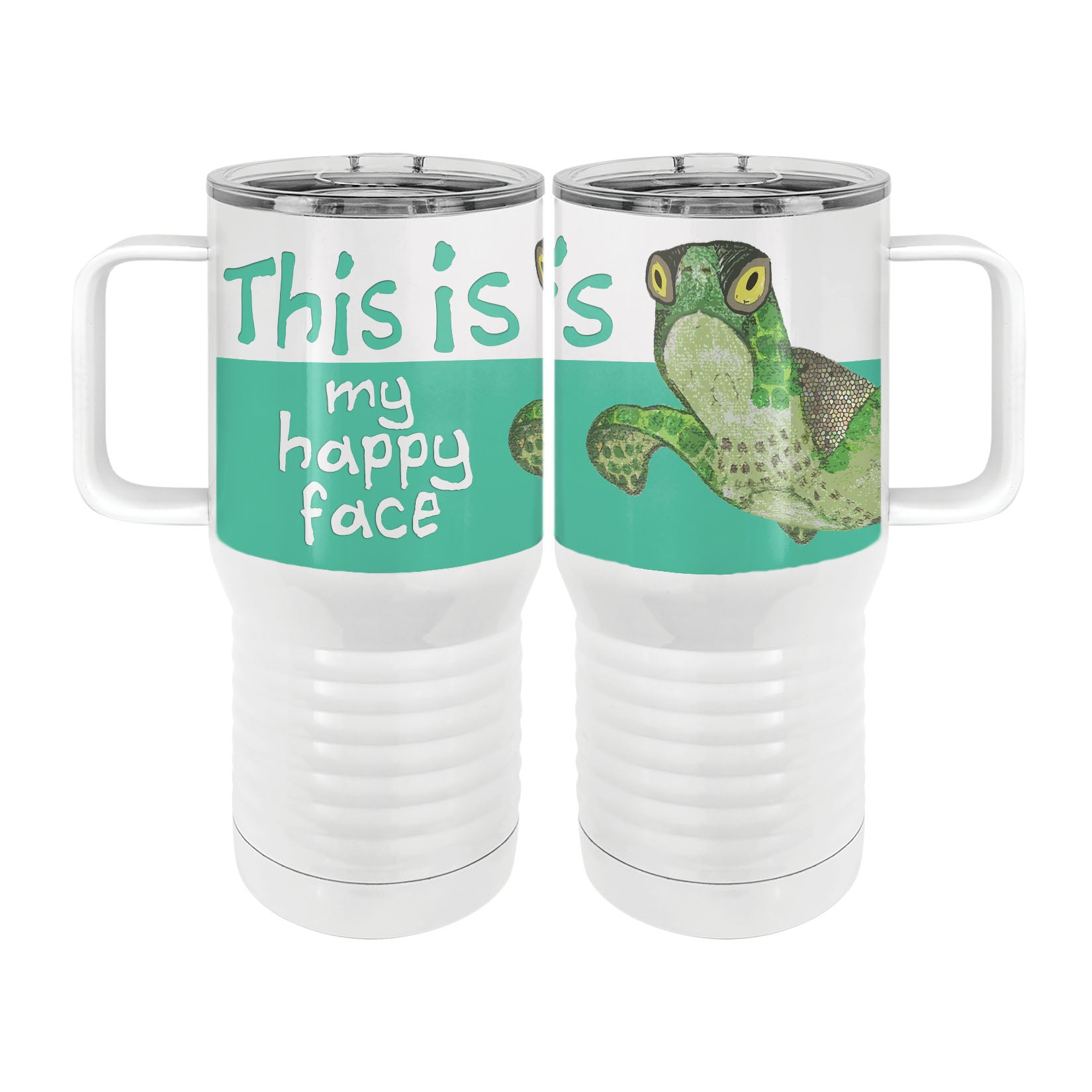 Happy Face Turtle 20oz Tall Insulated Stainless Steel Tumbler with Slider Lid