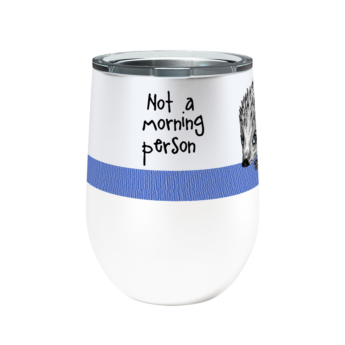 Morning Hedgehog 12oz Stemless Insulated Stainless Steel Tumbler