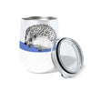 Morning Hedgehog 12oz Stemless Insulated Stainless Steel Tumbler