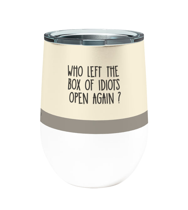 Idiot Box Chick 12oz Stemless Insulated Stainless Steel Tumbler