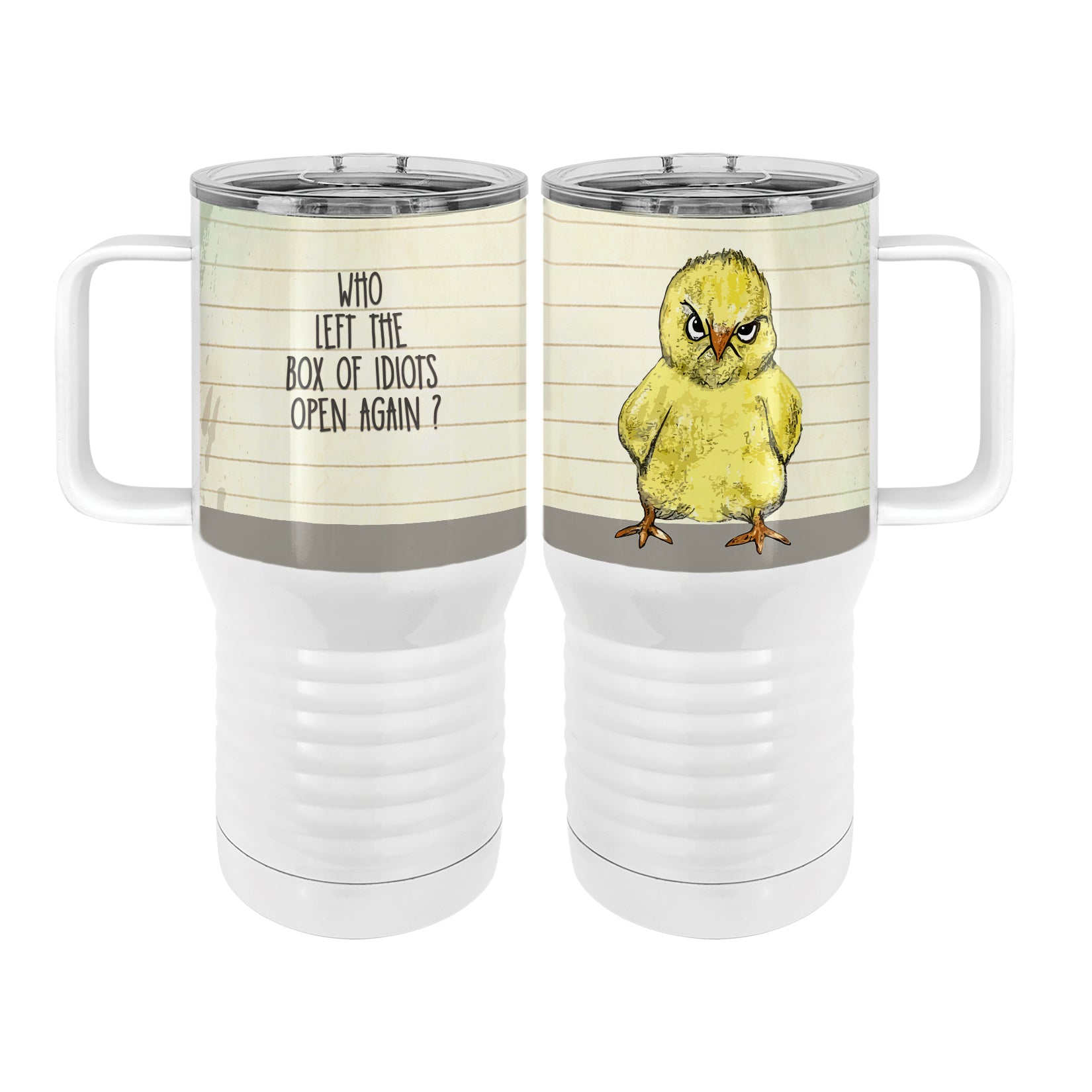 Idiot Box Chick 20oz Tall Insulated Stainless Steel Tumbler with Slider Lid