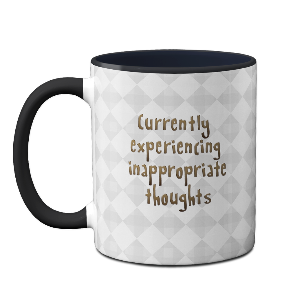 Inappropriate Goat Black Ceramic Mug