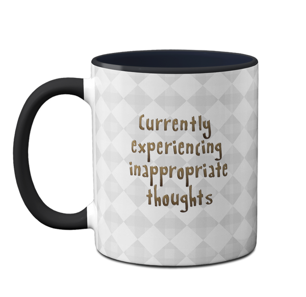 Inappropriate Goat Black Ceramic Mug