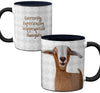 Inappropriate Goat Black Ceramic Mug