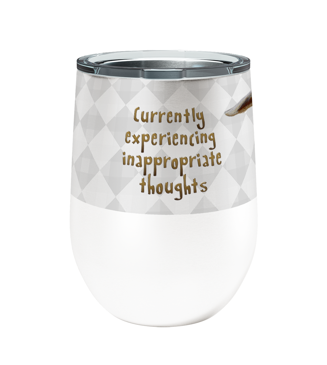 Inappropriate Goat 12oz Stemless Insulated Stainless Steel Tumbler with Clear Lid