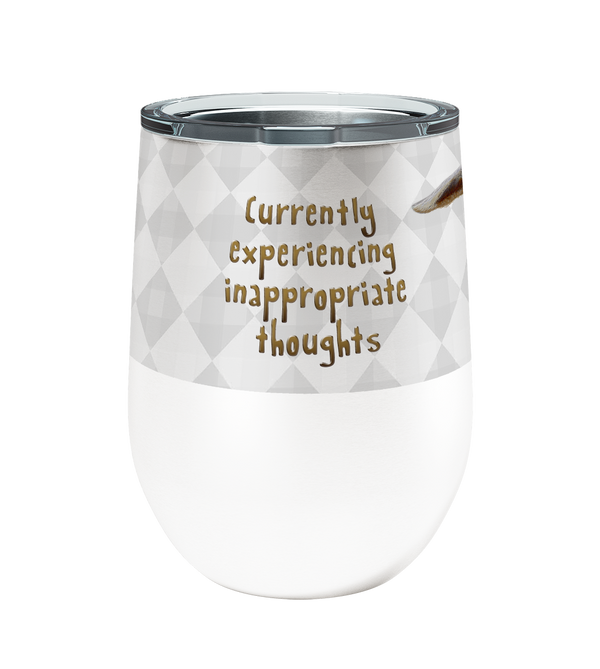 Inappropriate Goat 12oz Stemless Insulated Stainless Steel Tumbler with Clear Lid