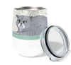 Introvert Cat 12oz Insulated Stainless Steel Tumbler with Clear Lid
