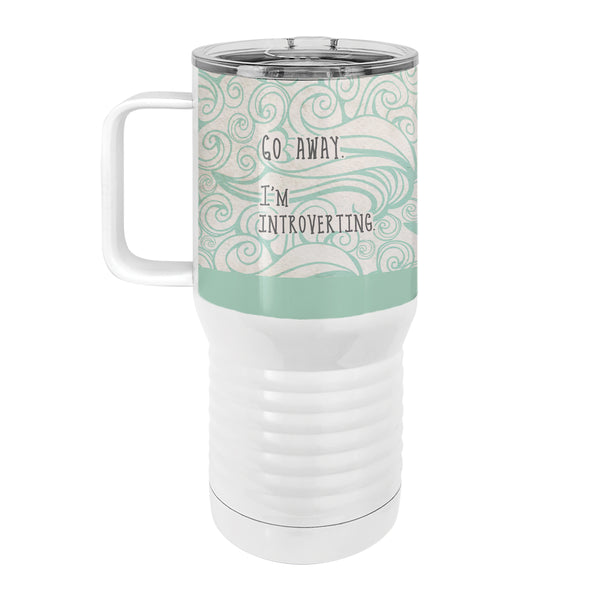 Introvert Cat 20oz Tall Insulated Stainless Steel Tumbler with Slider Lid