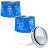 Jellyfish Go With the Flow 12oz Stemless Insulated Stainless Steel Tumbler