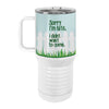 Sorry I'm Late Bicycle 20oz Tall Insulated Stainless Steel Tumbler with Slider Lid