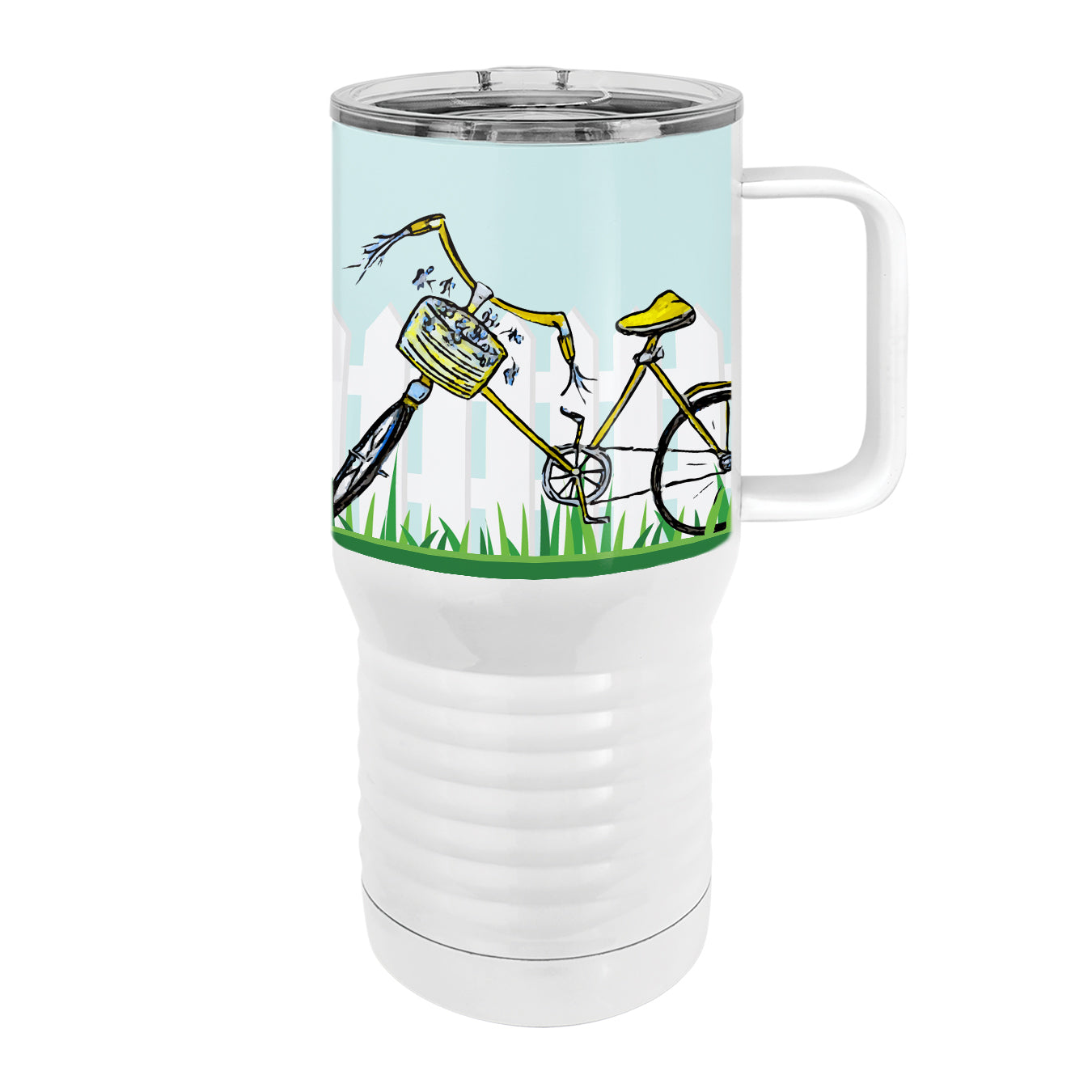 Sorry I'm Late Bicycle 20oz Tall Insulated Stainless Steel Tumbler with Slider Lid