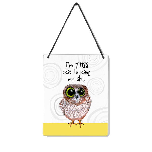 Losing It Owl 4x5" Mini-Sign