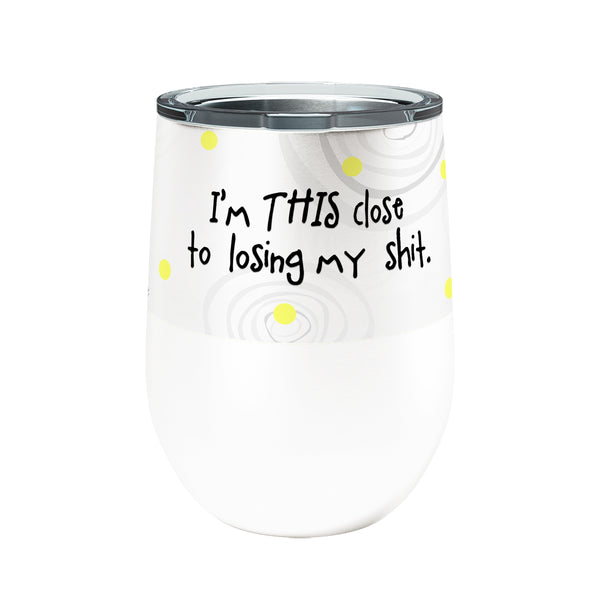 Losing it Owl 12oz Stemless Insulated Stainless Steel Tumbler