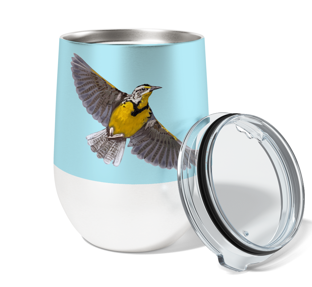 Meadowlark Flies 12oz Stemless Insulated Stainless Steel Tumbler