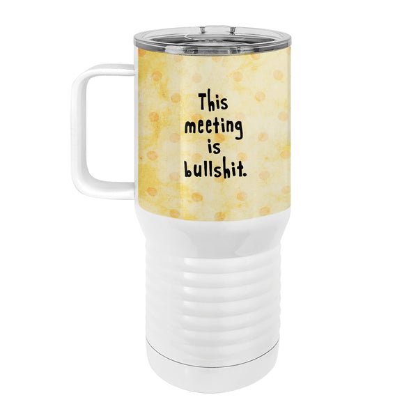 Meeting Cat 20oz Tall Insulated Stainless Steel Tumbler with Slider Lid