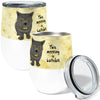Meeting Cat 12oz Insulated Stainless Steel Tumbler with Clear Lid