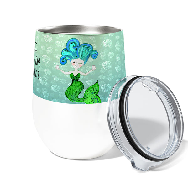 Mermaid Wine 12oz Insulated Stainless Steel Tumbler