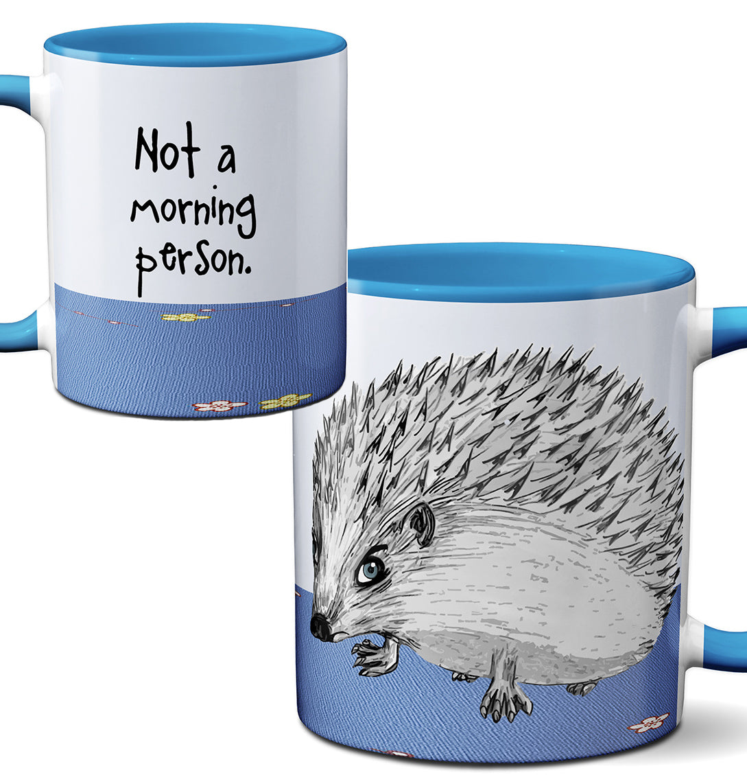 Morning Hedgehog Mug by Pithitude