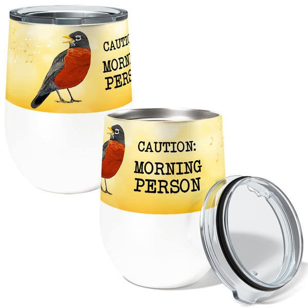 Morning Robin 12oz Stemless Insulated Stainless Steel Tumbler