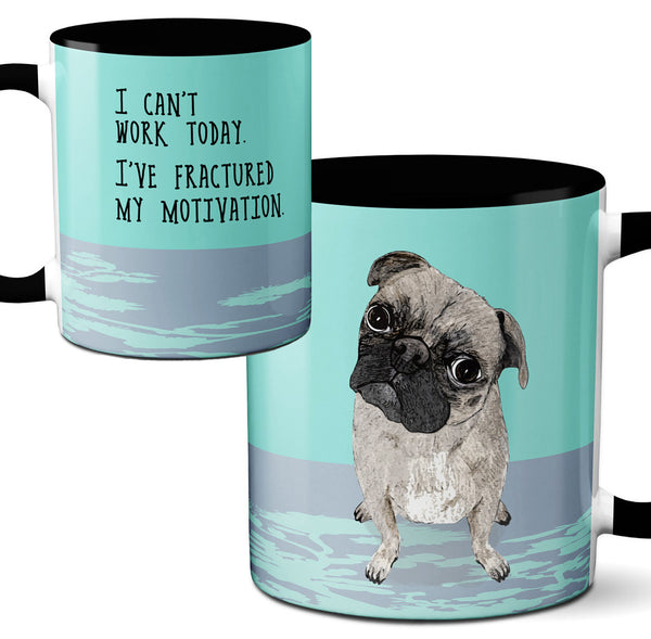 Motivated Pug Mug by Pithitude