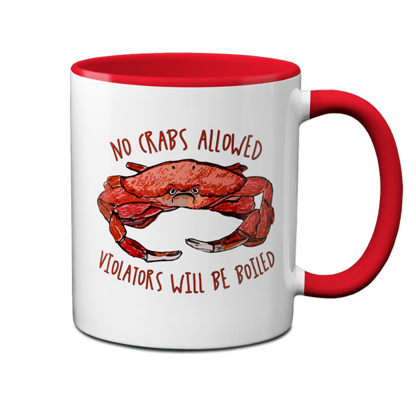 No Crabs Allowed Mug by Pithitude
