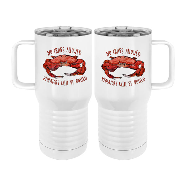 No Crabs 20oz Tall Insulated Stainless Steel Tumbler with Slider Lid