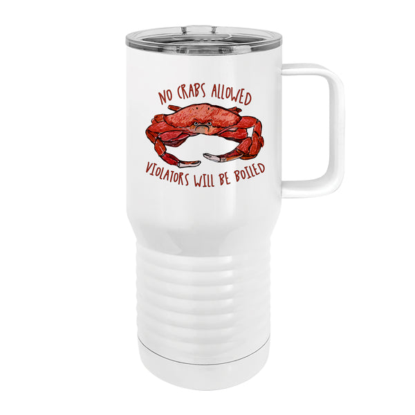 No Crabs 20oz Tall Insulated Stainless Steel Tumbler with Slider Lid