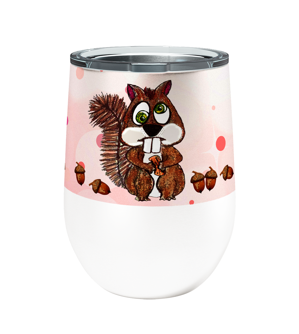 Nucking Futs Squirrel 12oz Stemless Insulated Stainless Steel Tumbler